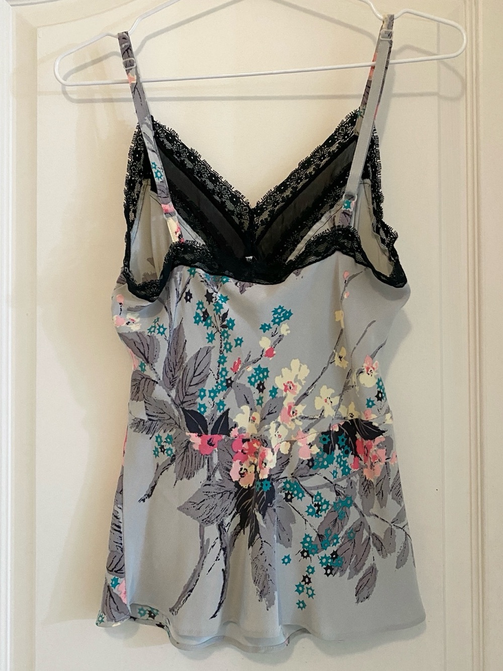 Vintage Y2K Trashy Diva by Candice Gwen floral print silk Camisole top size XS - Picture 2 of 5